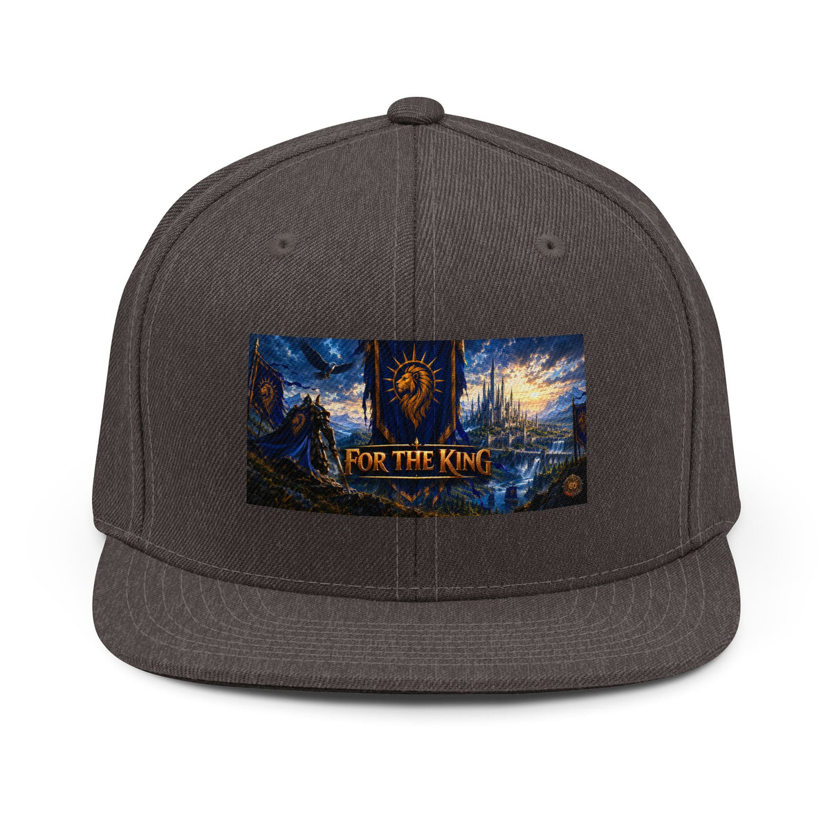 For The King Snapback Hat — Fantasy Alliance Emblem Cap