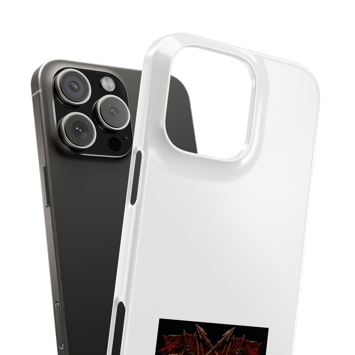 Slim Phone Case — 'Sixty Forever' Gothic Skull & Wings Design