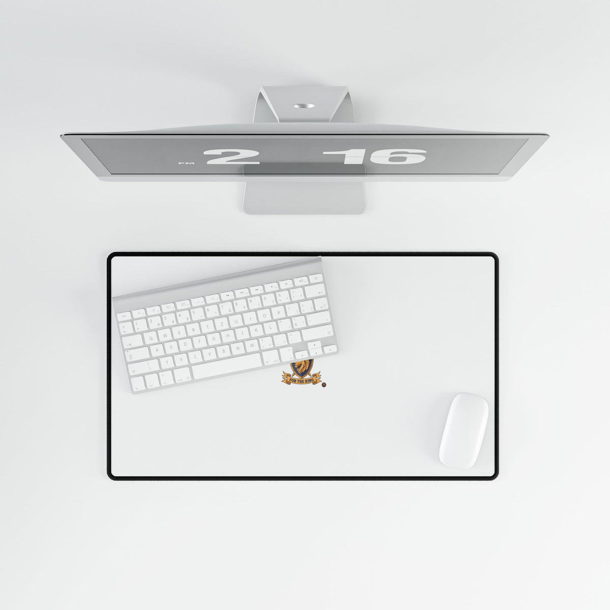 Minimalist Coat of Arms Desk Mat — Large Gaming & Office Mousepad