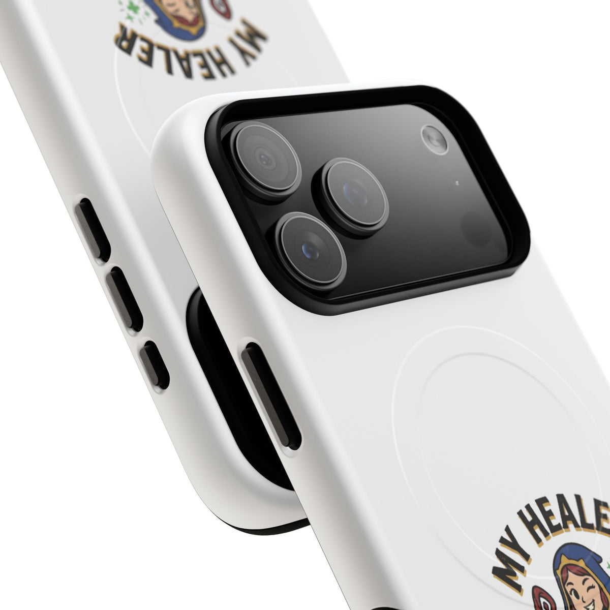 Phone Case — “My Healer Is My Wife” Cute RPG Healer Design, Tough Magnetic Protective Case