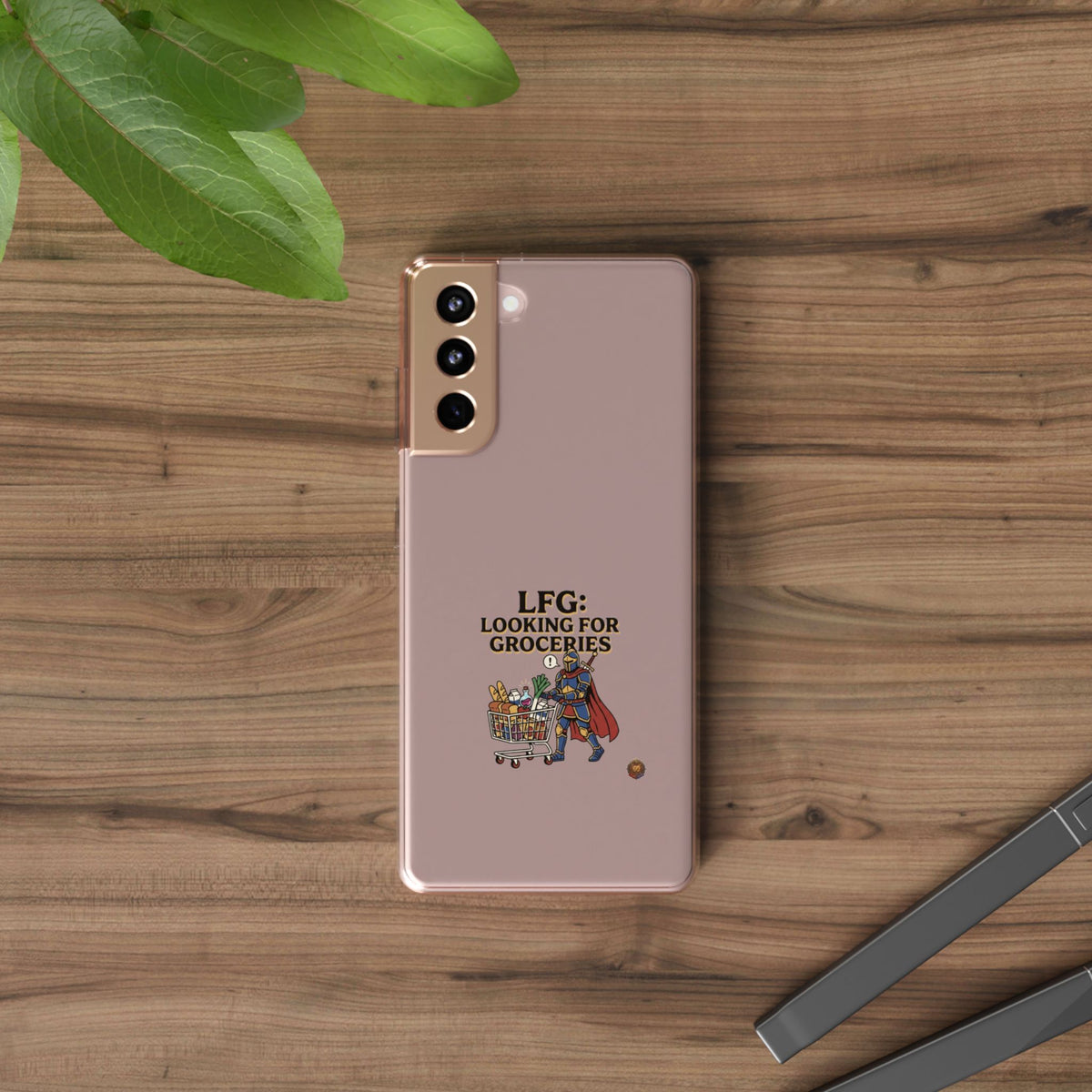 Clear Phone Case — “LFG: Looking For Groceries” Grocery Shopper Design