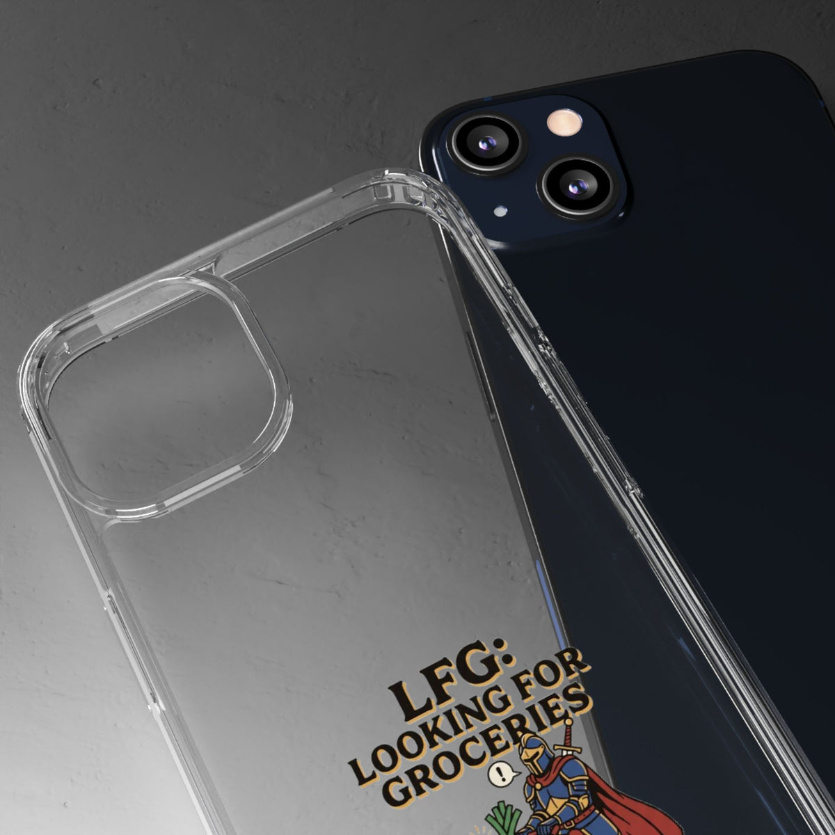 Clear Phone Case — “LFG: Looking For Groceries” Grocery Shopper Design