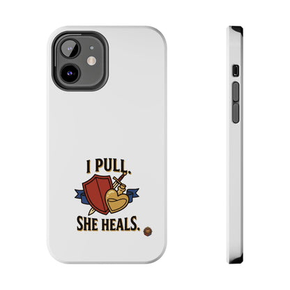 Phone Case — "I Pull, She Heals" RPG Couple Gaming Protective Case