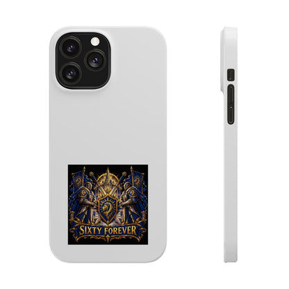 Slim Phone Case — "Sixty Forever" Shield Knight Graphic