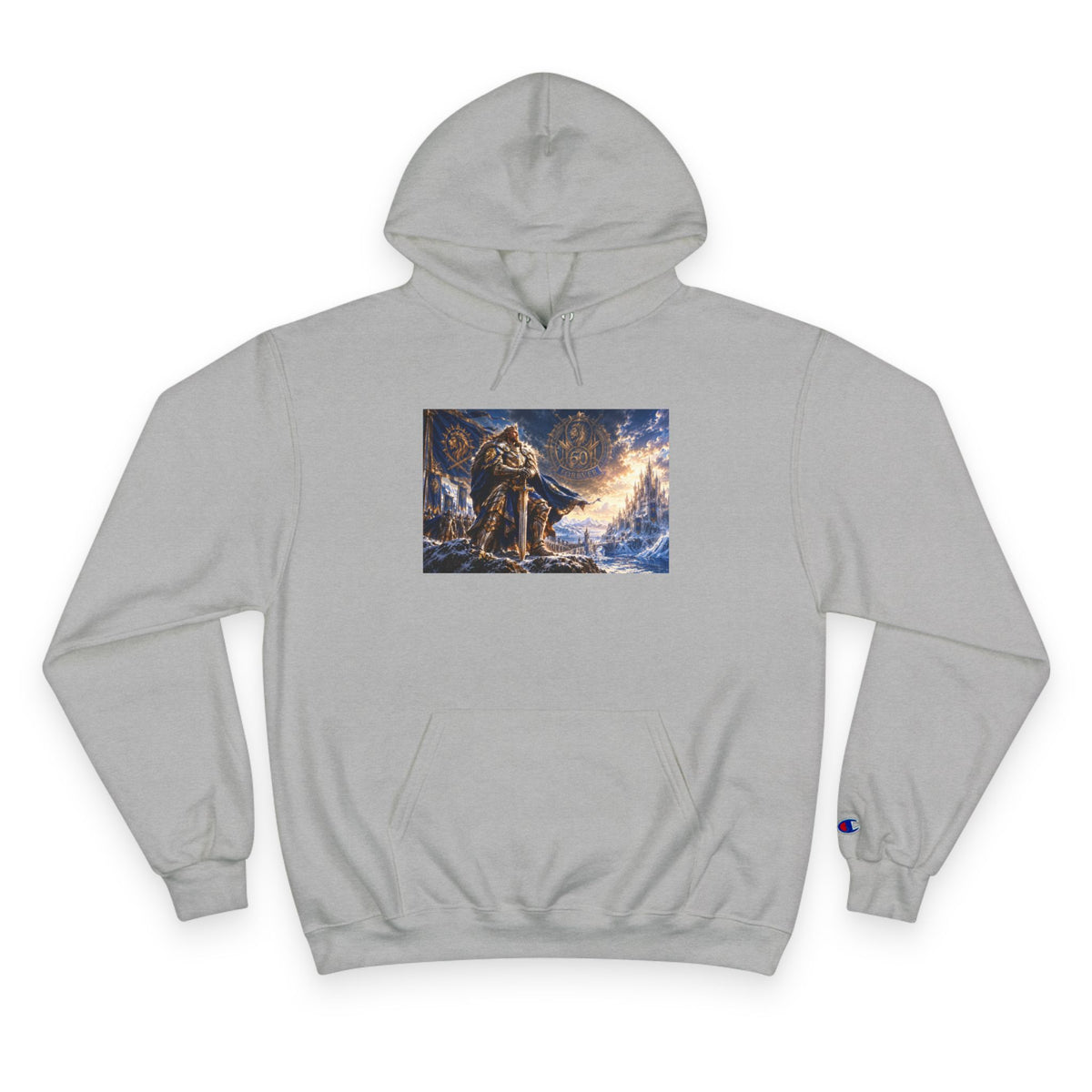 Viking Warrior Winter Hoodie – Norse Longship Battle Graphic