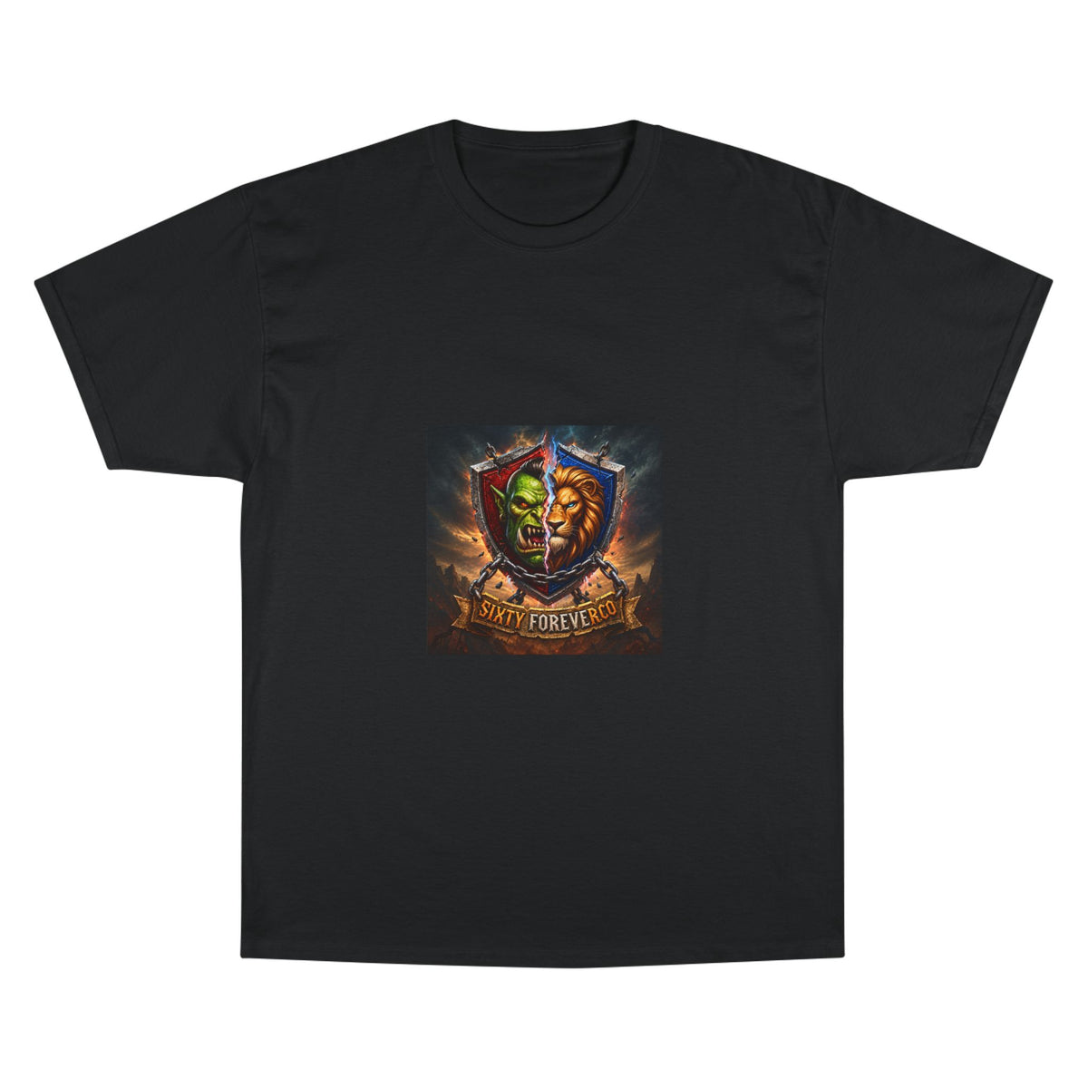 Champion T-Shirt - "Victory Forever" Fantasy Shield Gamer Tee