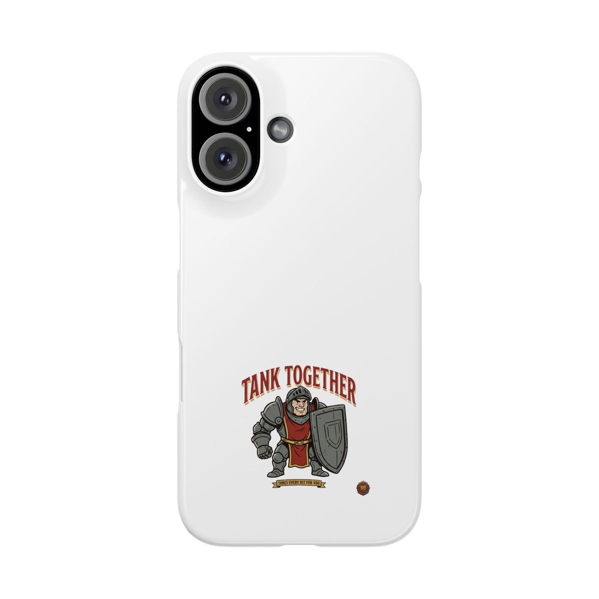 Slim Phone Case — "Tank Together" Medieval Tank Warrior Design
