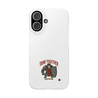 Slim Phone Case — "Tank Together" Medieval Tank Warrior Design