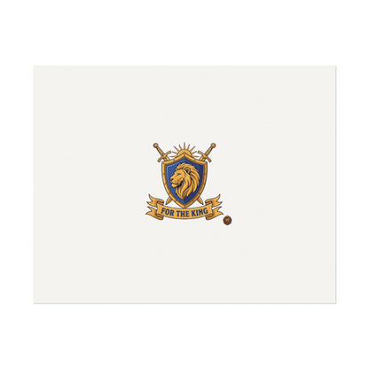 Lion Crest Watercolor Poster — 'Bow to the King' Matte Art Print