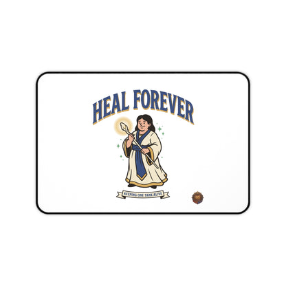 Heal Forever Desk Mat — Inspirational Healer Illustration Mouse Pad