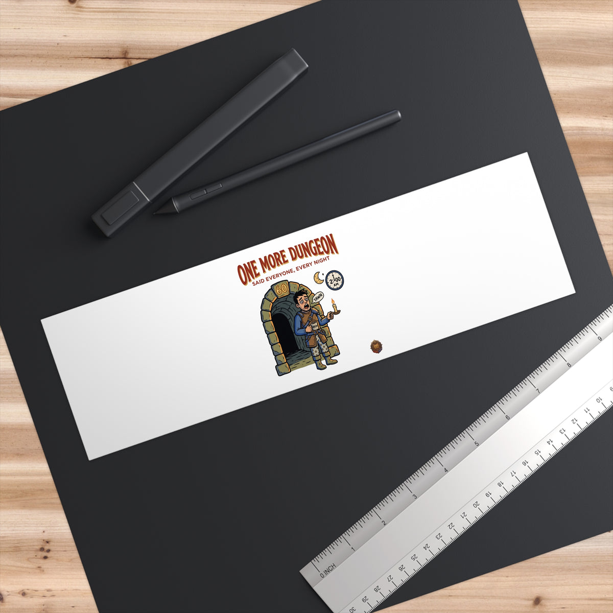 One More Dungeon Bumper Sticker — Funny RPG Gamer Sticker