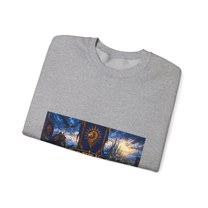For the King Crewneck Sweatshirt – Medieval Fantasy Gaming Design