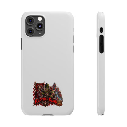 Slim Phone Case — “Red Till Dead” Vintage Horror Graphic