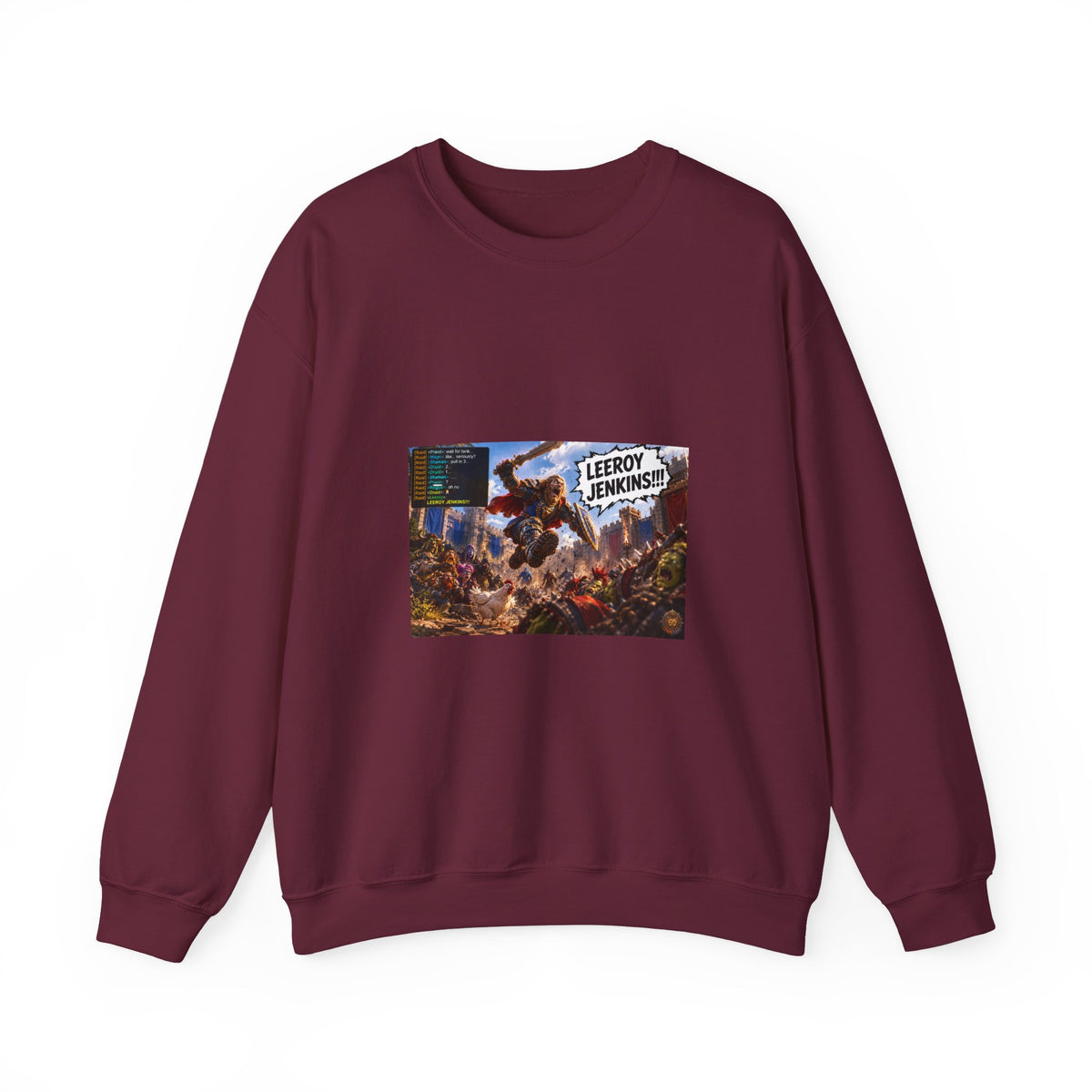 Leeroy Jenkins Crewneck Sweatshirt — Funny Gaming Meme Pullover