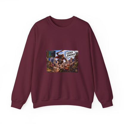 Leeroy Jenkins Crewneck Sweatshirt — Funny Gaming Meme Pullover