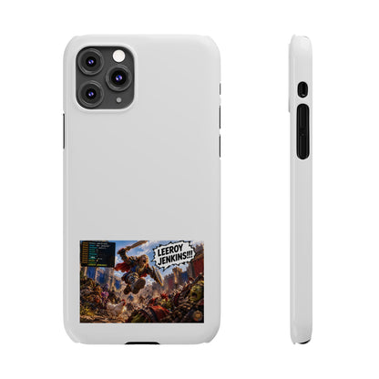Slim Phone Case — 'Leeroy Jenkins!' Gaming Meme Design