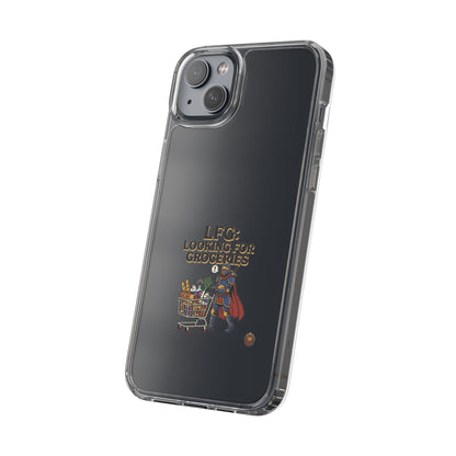 Clear Phone Case — “LFG: Looking For Groceries” Grocery Shopper Design