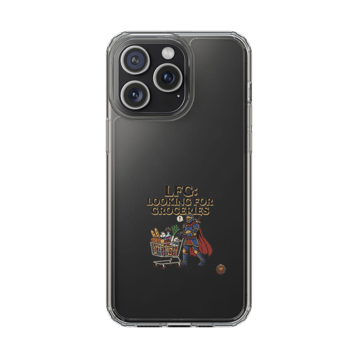 Clear Phone Case — “LFG: Looking For Groceries” Grocery Shopper Design