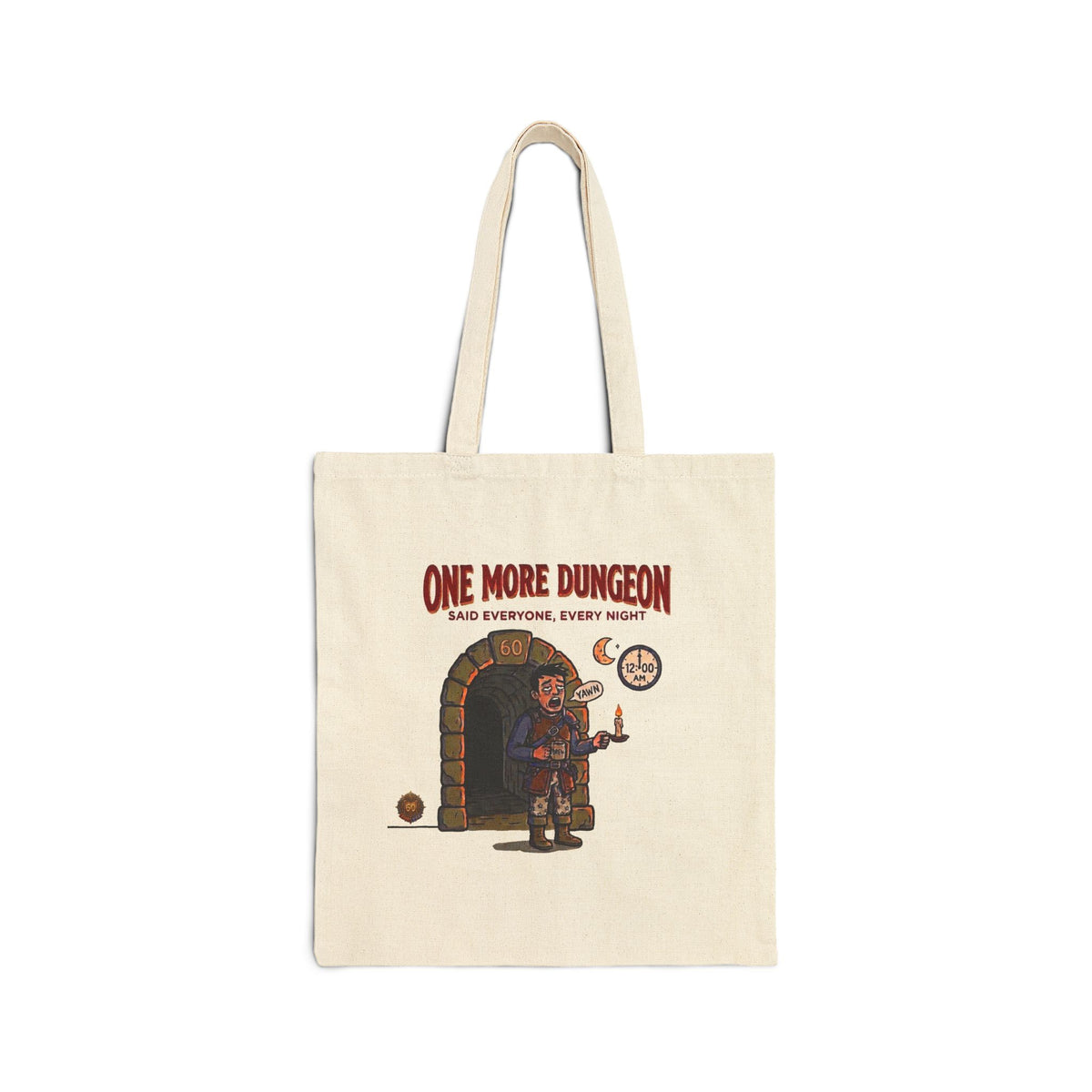 Tote Bag — "One More Dungeon" RPG Gamer Canvas Tote