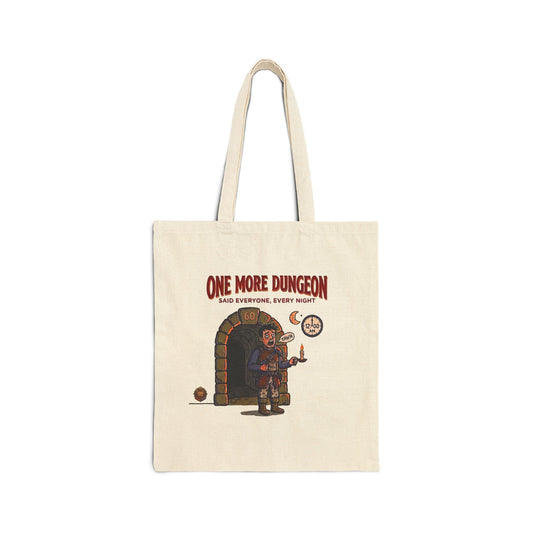 Tote Bag — "One More Dungeon" RPG Gamer Canvas Tote
