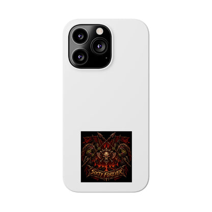 Slim Phone Case — 'Sixty Forever' Gothic Skull & Wings Design