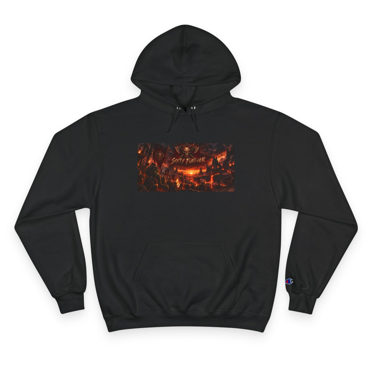 Champion Hoodie — Dark Carnival Graphic Pullover