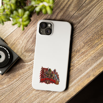 Slim Phone Case — “Red Till Dead” Vintage Horror Graphic