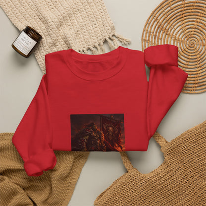 Crewneck Sweatshirt — Dark Fantasy Inferno Graphic with “Stay Forever” Text