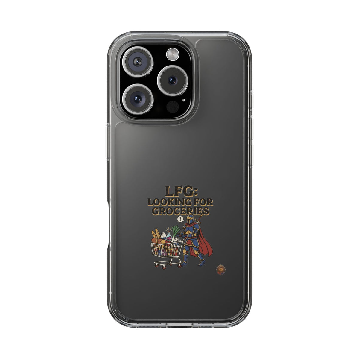 Clear Phone Case — “LFG: Looking For Groceries” Grocery Shopper Design