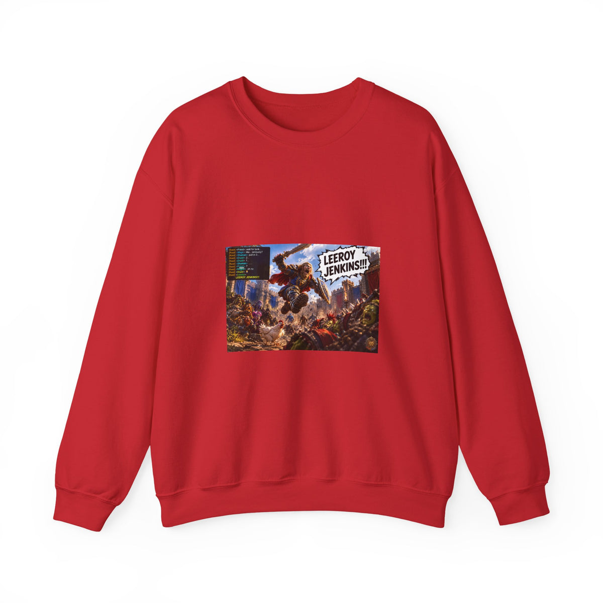 Leeroy Jenkins Crewneck Sweatshirt — Funny Gaming Meme Pullover