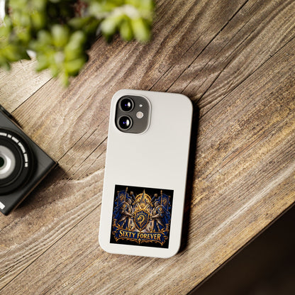 Slim Phone Case — "Sixty Forever" Shield Knight Graphic