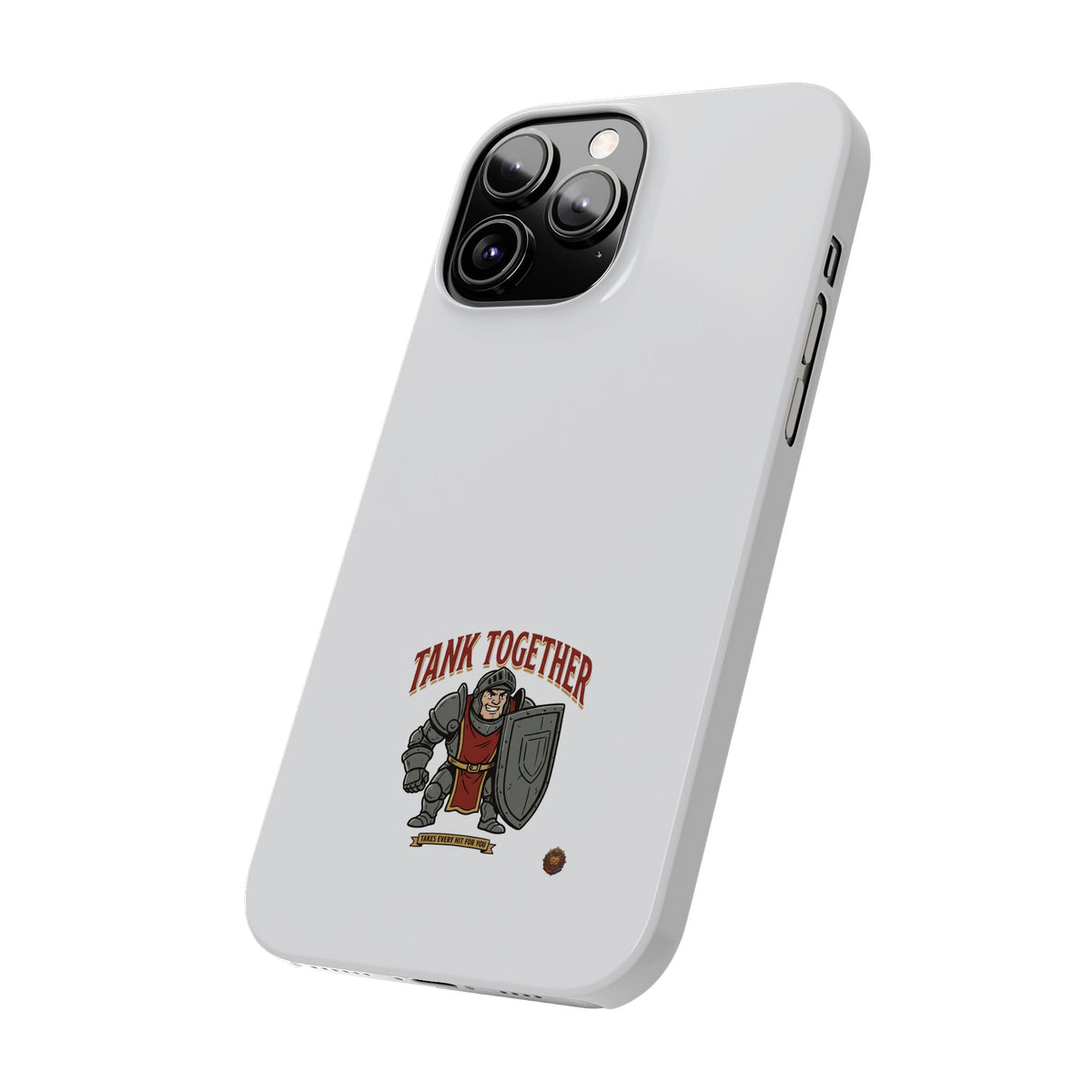 Slim Phone Case — "Tank Together" Medieval Tank Warrior Design
