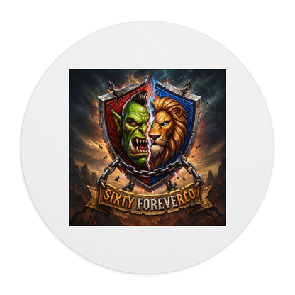 Mouse Pad — Sixty Forever Co Orc & Lion Shield Gaming Mousepad