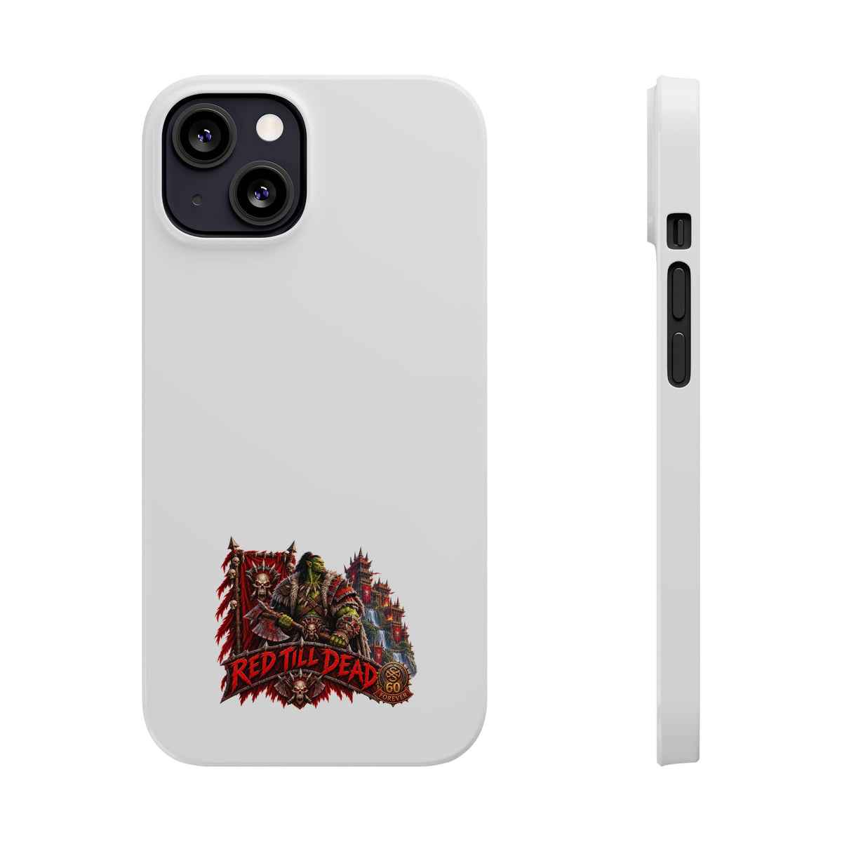 Slim Phone Case — “Red Till Dead” Vintage Horror Graphic