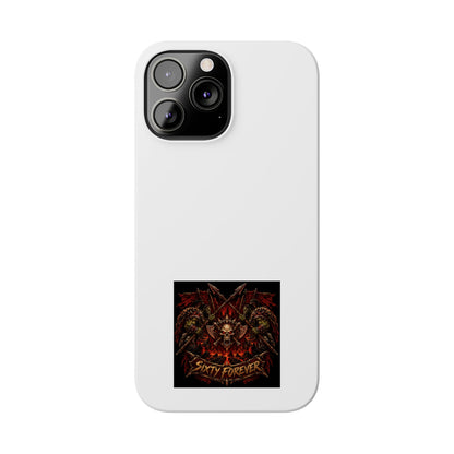 Slim Phone Case — 'Sixty Forever' Gothic Skull & Wings Design