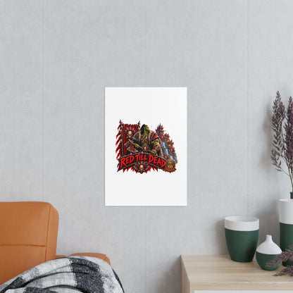 Red Till Dead Orc Warrior Poster