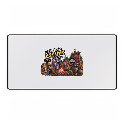 Level 60 Forever Gaming Desk Mat — RPG Campfire Mousepad
