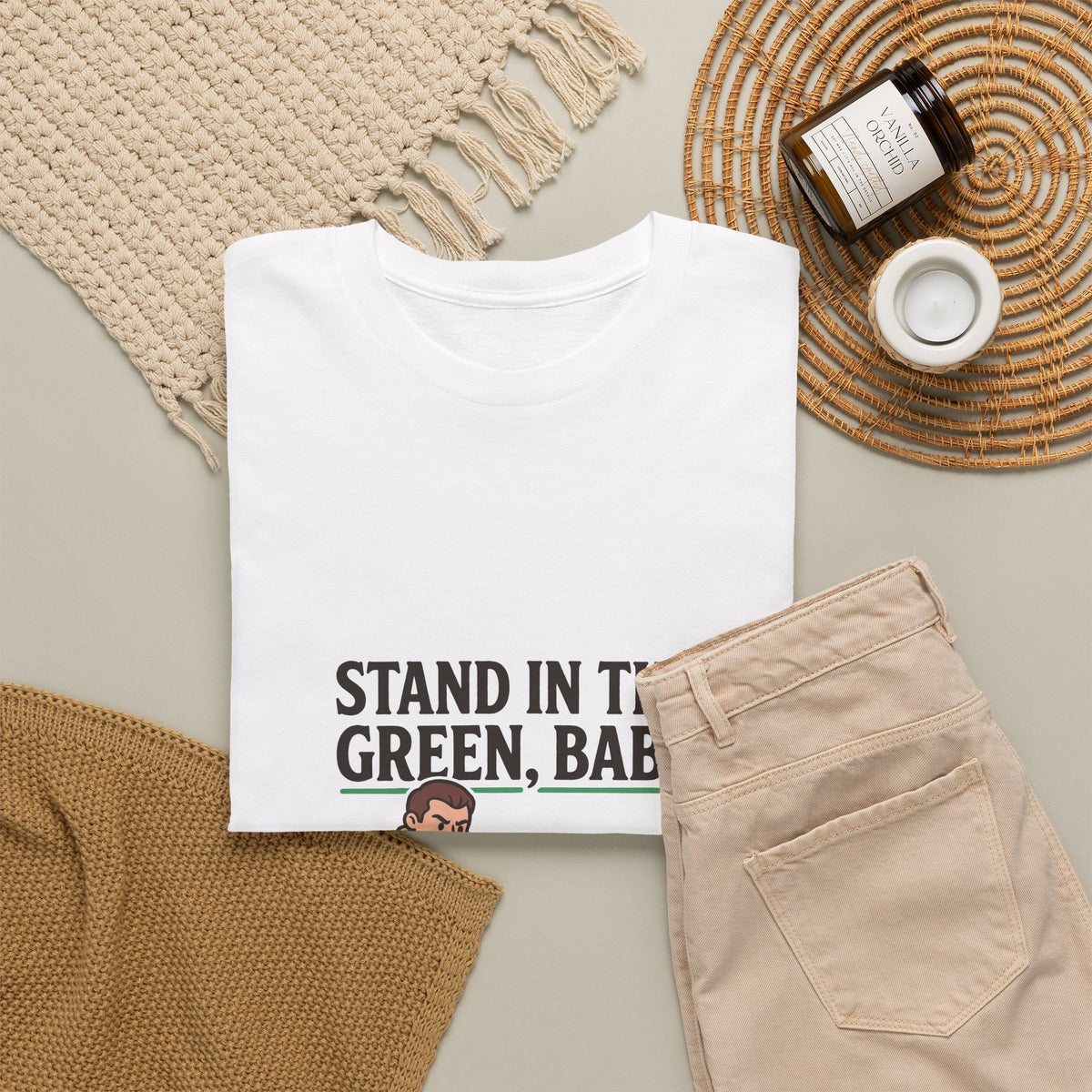 RPG Gamer Tee — “Stand in the Green, Babe” Funny DnD Party T-Shirt