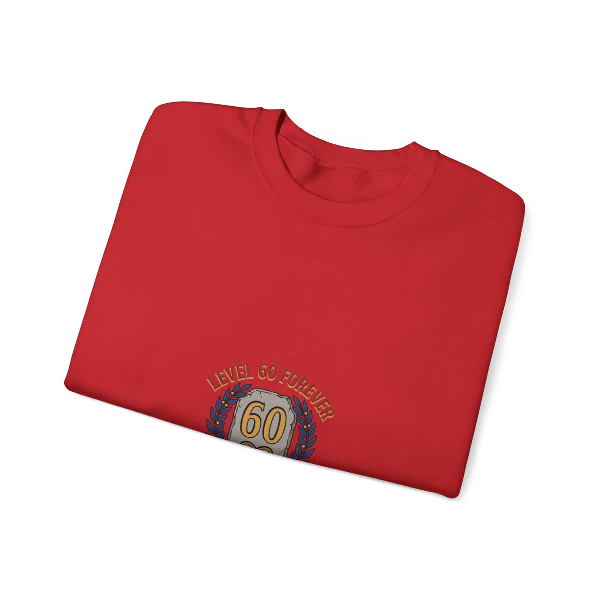 60th Birthday Crewneck Sweatshirt – "Level 60 Forever" Retro Badge