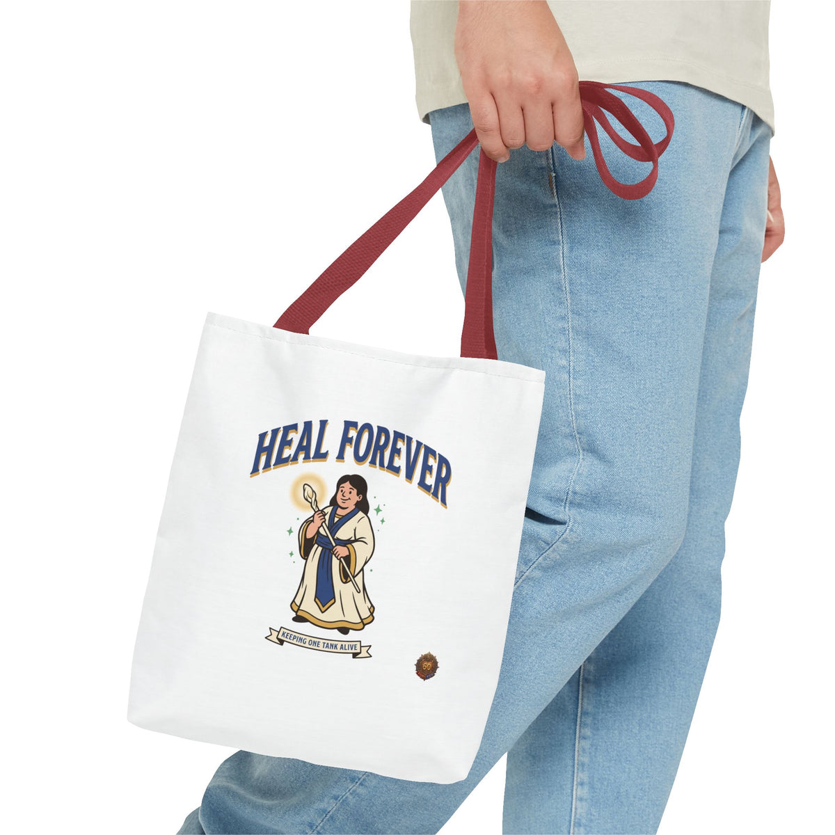 Heal Forever Tote Bag — Cute Cleric RPG Healing Illustration Tote