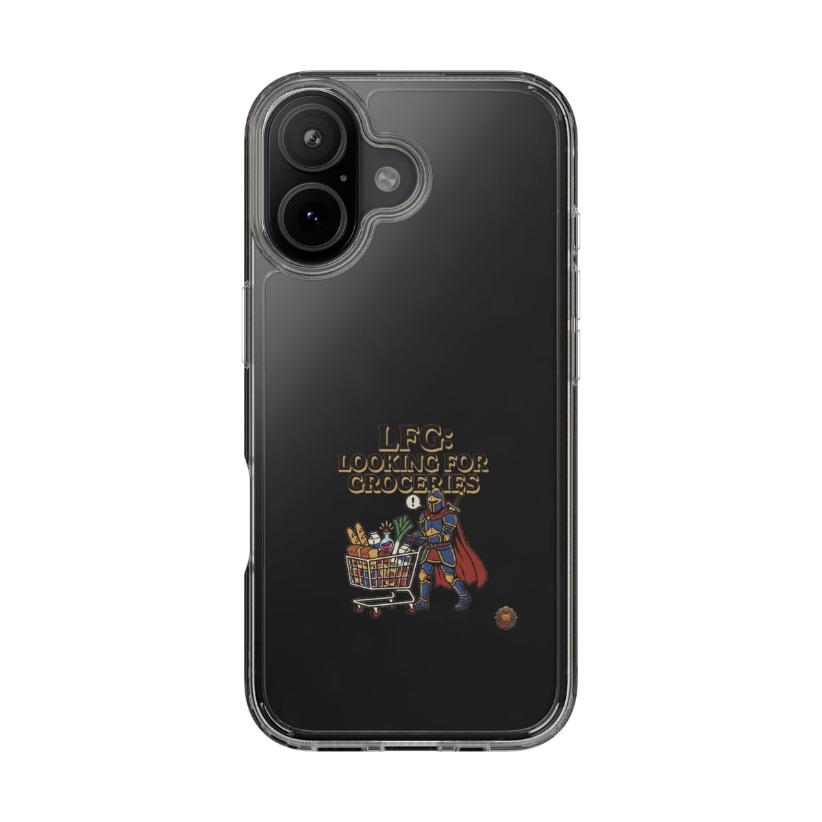 Clear Phone Case — “LFG: Looking For Groceries” Grocery Shopper Design