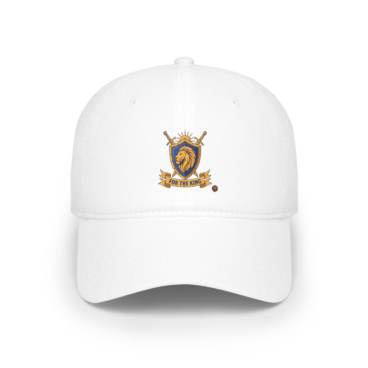 Lion Crest Cap — "For The King" Low Profile Baseball Hat
