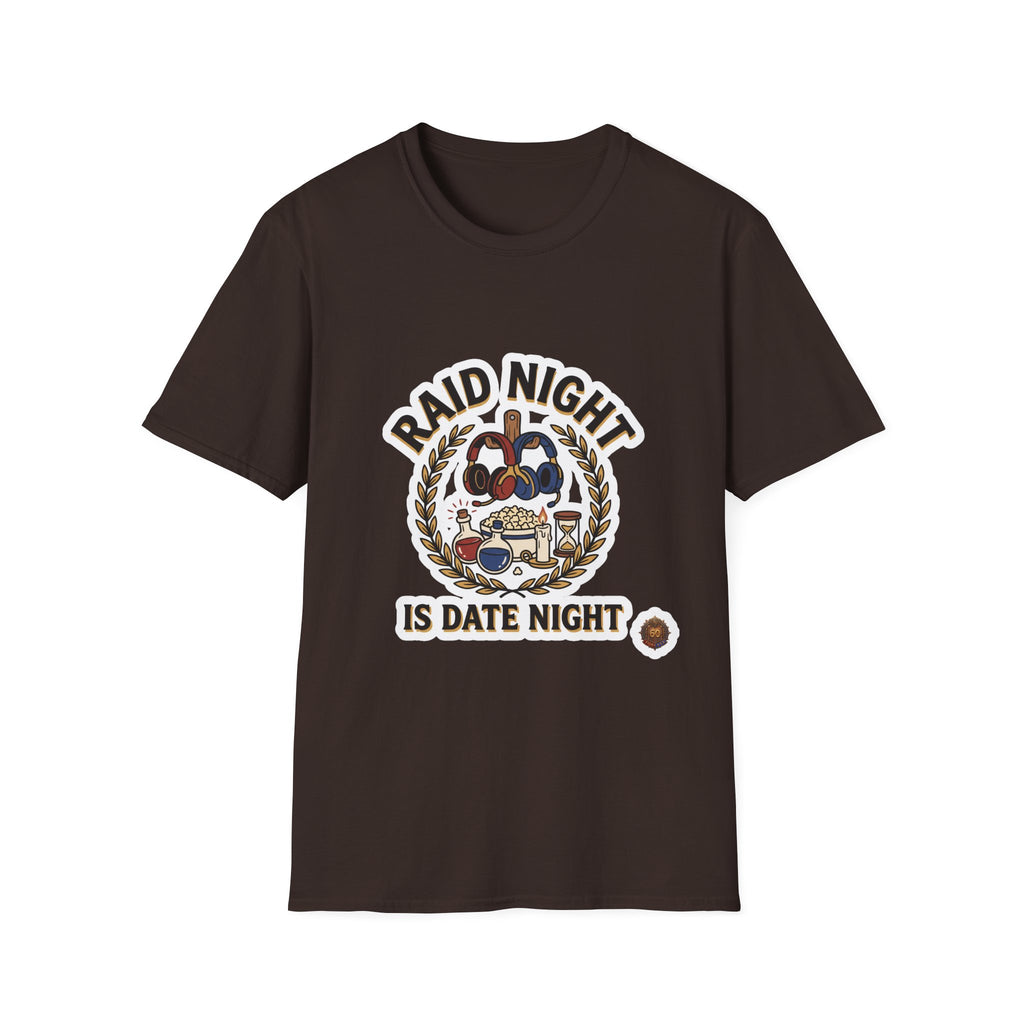 T-Shirt — "Raid Night is Date Night" Retro Gaming Tee