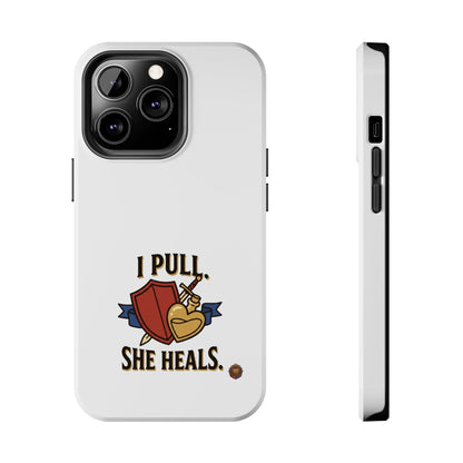 Phone Case — "I Pull, She Heals" RPG Couple Gaming Protective Case
