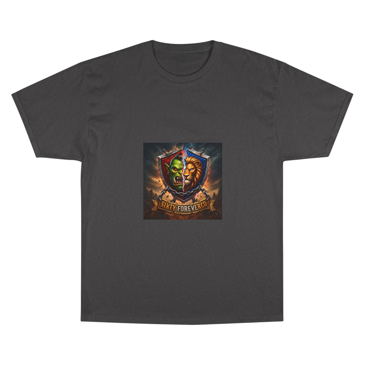 Champion T-Shirt - "Victory Forever" Fantasy Shield Gamer Tee