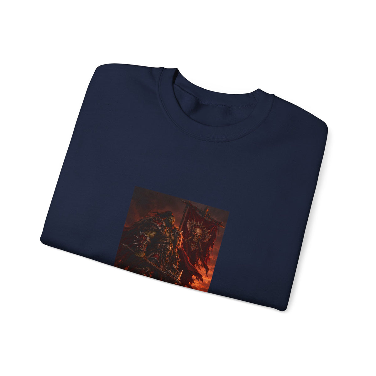 Crewneck Sweatshirt — Dark Fantasy Inferno Graphic with “Stay Forever” Text