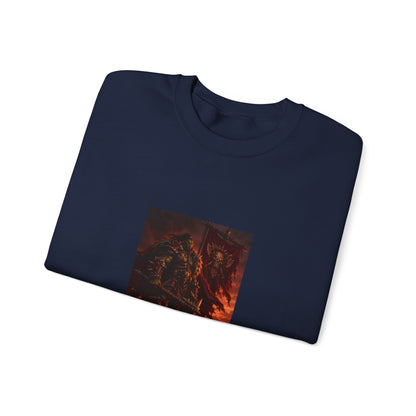 Crewneck Sweatshirt — Dark Fantasy Inferno Graphic with “Stay Forever” Text