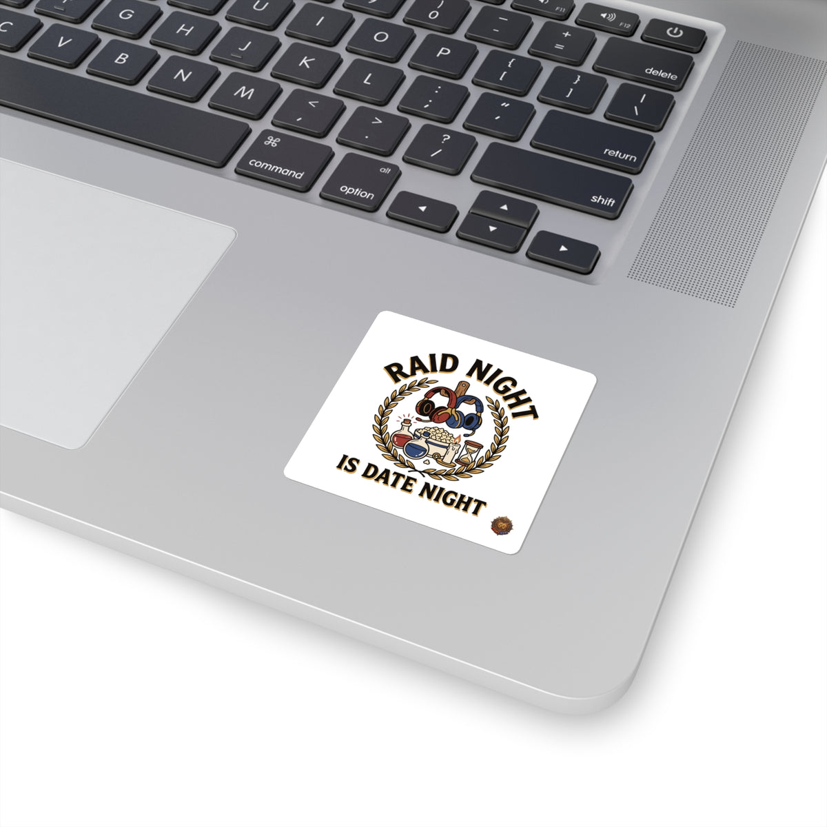 Square Sticker — "Raid Night Is Date Night" Gaming Couple Sticker