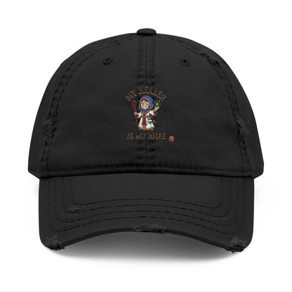 Distressed Embroidered Dad Hat - Native American Chief Design