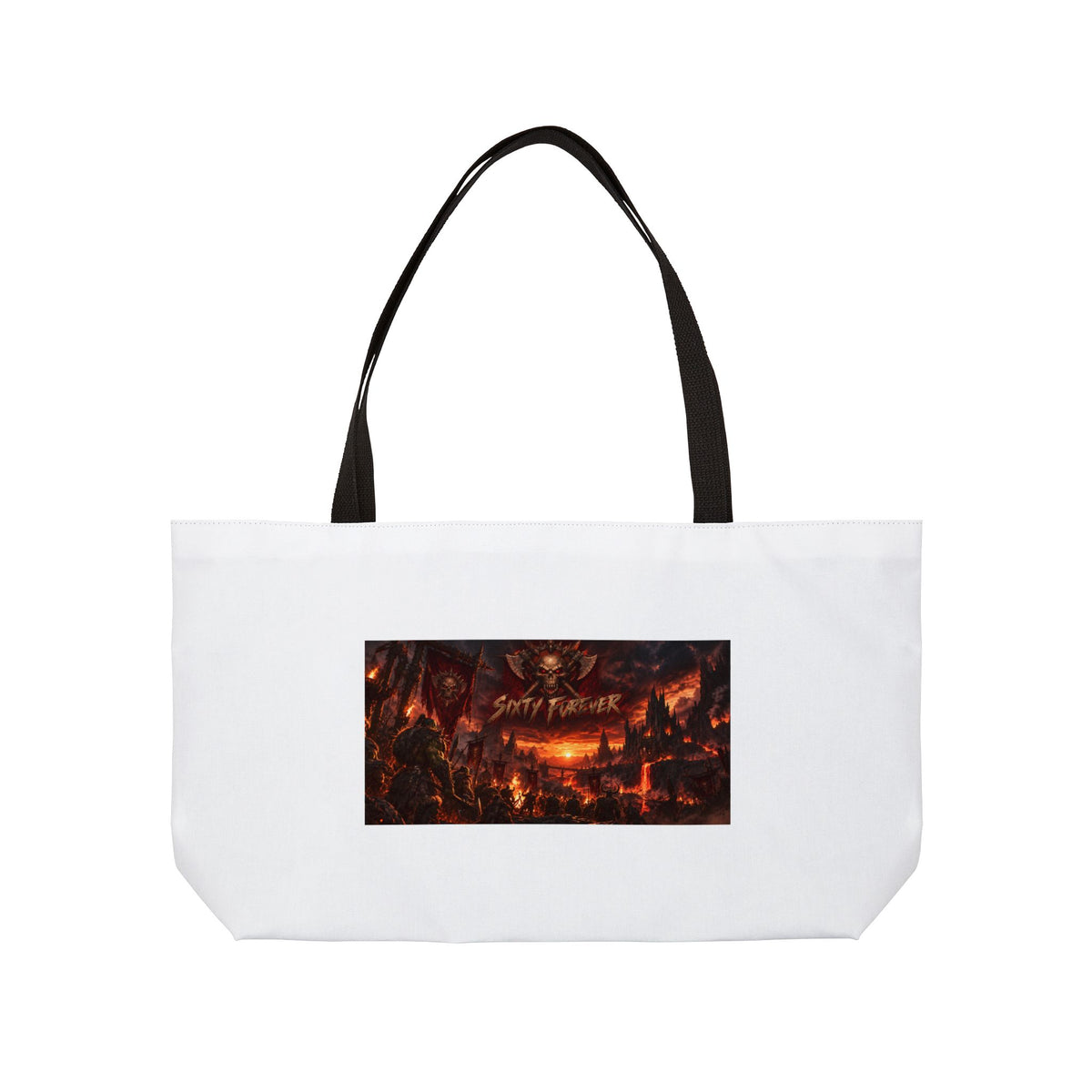Weekender Tote Bag — Rustic Campfire 'Soulmates' Graphic Travel Tote